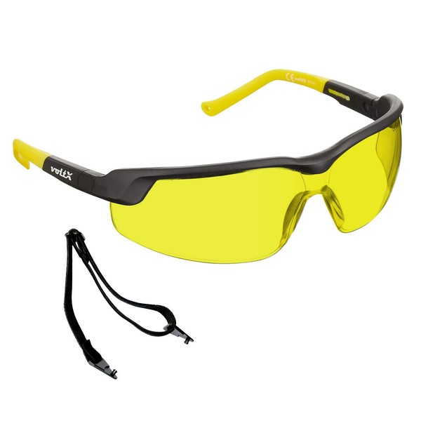 voltX GT ADJUSTABLE Safety Glasses (YELLOW Lens), UKCA & CE
