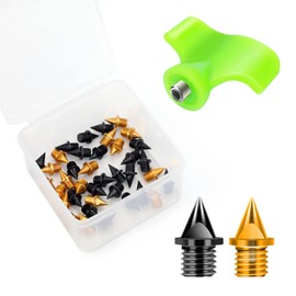 Lejof 1/4 Inch Carbon Steel Track Spikes, 32 Pieces Lighter Weight Spikes Track Shoes, Each Nail Weighs Only 0.47 Grams, Used for Track and Field Sprinting or Cross Country