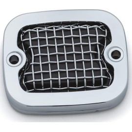 Kuryakyn 6534 Motorcycle Accent Accessory: Mesh Brake Master Cylinder Cover for 2005-18 Harley-Davidson Motorcycles, Chrome