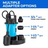 BOMGIE 1/2 HP 2980 GPH Submersible Sump Pump, Clean/Dirty Water