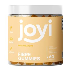 Joyi Fibre Gummies Peach Flavour - 6g Vegan High Fibre Gummies for Adults & Kids Prebiotic Inulin Fibre Supplement Non-GMO