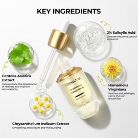 RoowLtne ZEROSHINE Clarifying Face Serum, 2% Salicylic Acid with Witch Hazel and Chamomile for Gentle Exfoliation and Balanced Skin, 1.01 fl. oz.