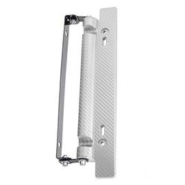 TOTMOX Universal License Plate Mounting Bracket, Adjustable License Plate Frame Holder Bracket, Car SUV Universal Fit - Carbon Fiber White