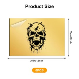 ABS Plastic Plate 30 x 20 cm, Laser Engraving Plate, Laser Engraving Plastic Plate 3 mm Engraving Plate, Laser Blanks for Engraving, Painting, DIY Crafts, Cutting Home Decoration (Gold, Pack of 6)