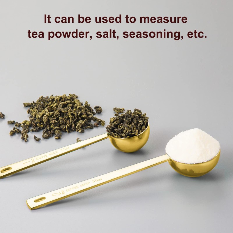 Safring Premium Coffee Scoop Set, Set of 2, Metal Stainless