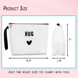 TRKAE Funny Makeup Bag Cute Makeup Bag, Heart Bag - Makeup Bag Cosmetic Bag For Purse, Canvas Makeup Bag, Pouch Bag Toiletry Bag For Women, Birthday Gifts For Women Mom -M026