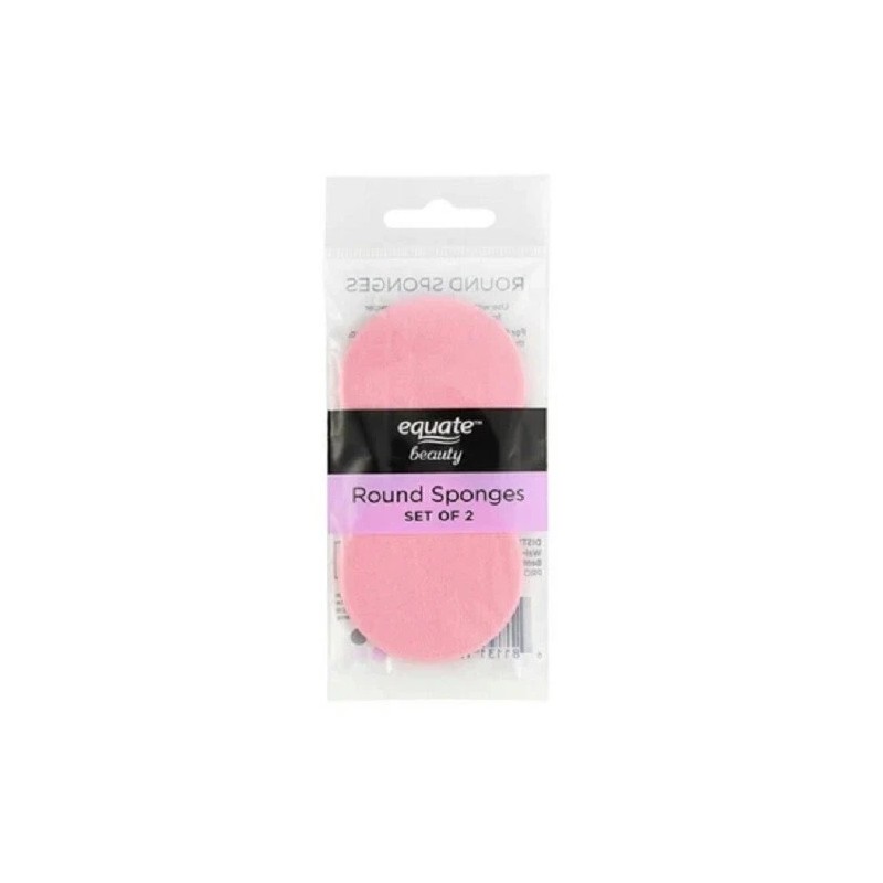 Equate 2 Piece Round Beauty Cosmetic Sponges Foundation Application 8
