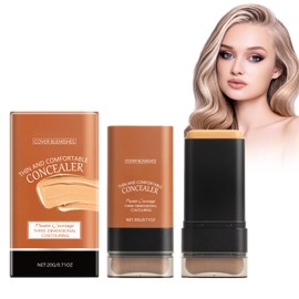 Matte Foundation Stick, Foundation Make Up Stick Soft Transitions Foundation Pen Face Foundation Pen with Full Coverage, Concealer Stick for Flawless Face Makeup (Wheat Colour)