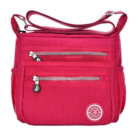 KXF Women's Crossbody Bag Waterproof Nylon Casual Shoulder Bag Messenger Bag Travel Purse Handbag with Multi Pocket