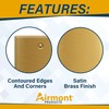 2-Gang Brass Outlet Cover, Satin Brass Blank Outlet Covers, Standard
