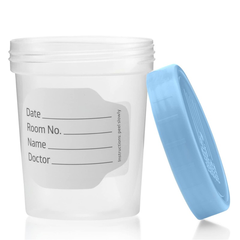 Vakly Sterile Specimen Cups Individually Bagged with Lids [3 Count]