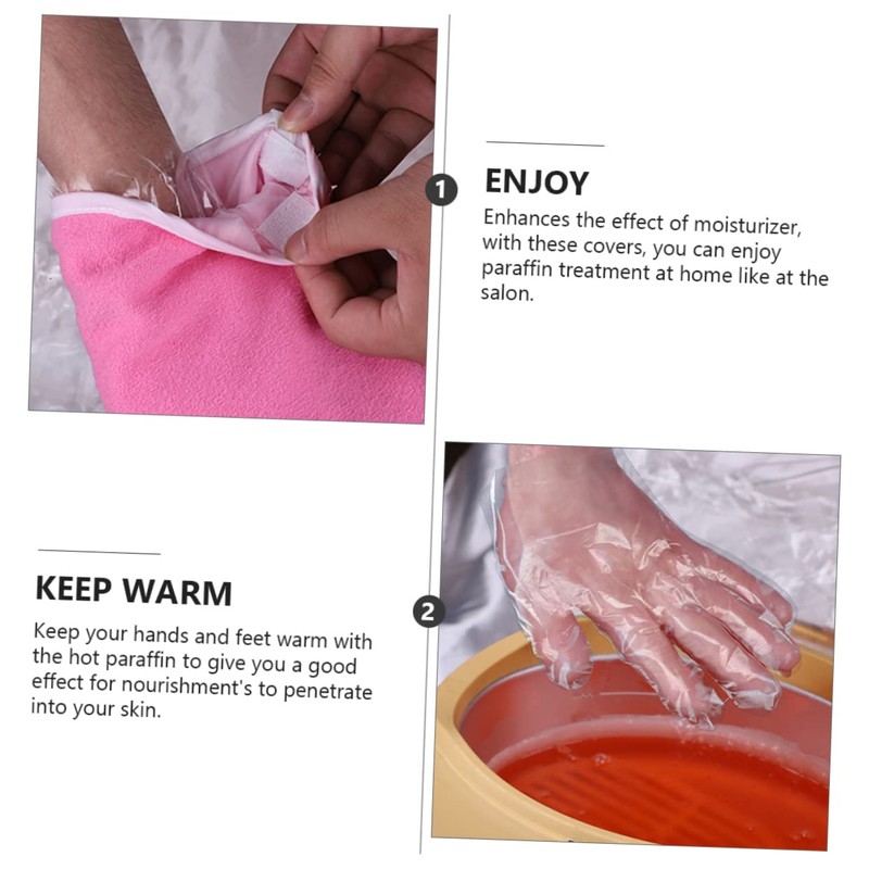WOONEKY Professional Hand Wax Gloves Foot Care Spa Gloves Moisturizing
