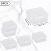 Lotsdonxia Set of 6 Small Rectangular Plastic Containers with Lids,