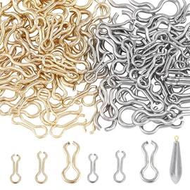 SUPERFINDINGS 240pcs Stainless Steel Fishing Sinker Eyes Eyelets for Lead Weights Molds Tackle Accessories