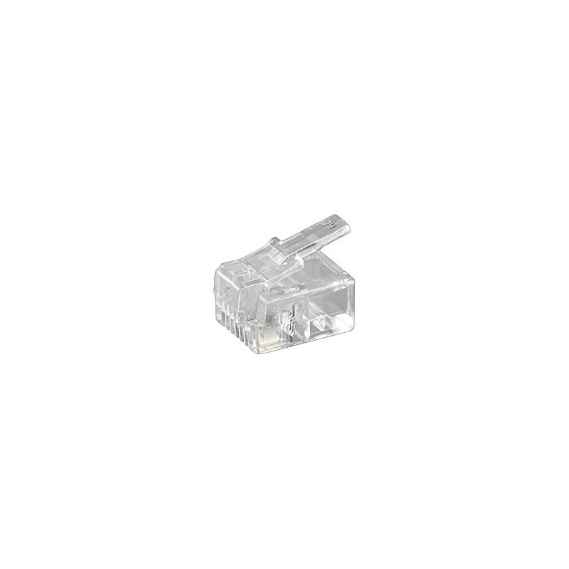 White Label Rj11 Modular Plug 6P4C For Round Cable