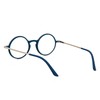KoKoBin Ultra-thin flat anti-blue round reading glasses,unbreakable pocket-sized anti-glare glasses,Blue