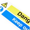 Caledonia Signs 16216G "Danger Keep out" Sign, Rigid Plastic, 300