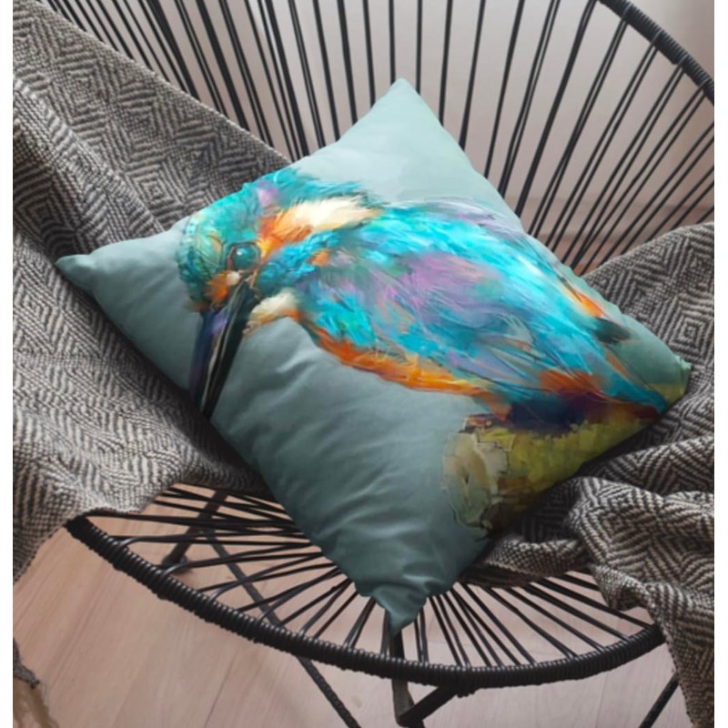 The Beach Stop Decorative Colourful Tropical Blue Kingfisher Bird Scatter