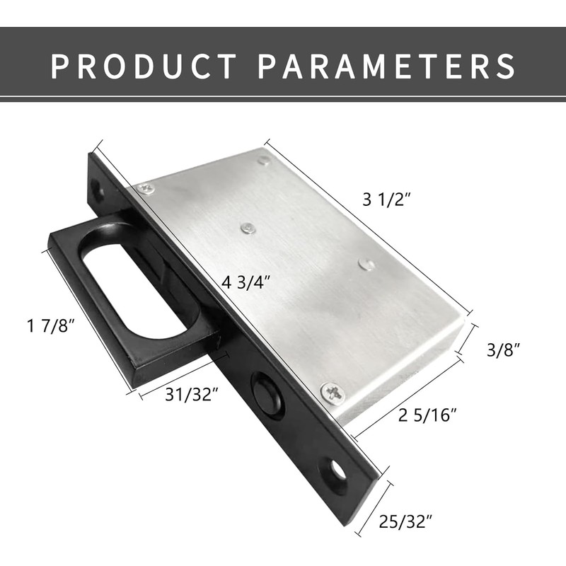 senharvest Recessed Finger Flush Pulls with Edge Pull -Sliding Closet