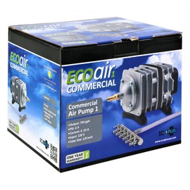 EcoPlus 44 GPH (168 LPH, 2W) Air Pump w/ 1 Outlet | Aquarium, Fish Tank, Fountain, Pond, Hydroponics