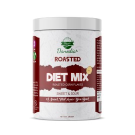 Danodia Foods Diet Mix Roasted Corn Flakes, Sweet and Sour Indian Spices, Gluten Free, 5.3 oz