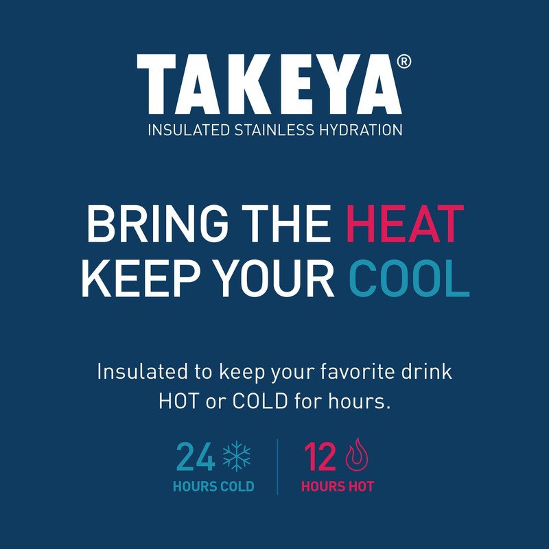 Takeya Actives Insulated Stainless Water Bottle with Insulated Spout Lid,