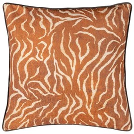 Wylder Tropics Jurong Tiger Chenille Animal Print Cushion Cover, Rust