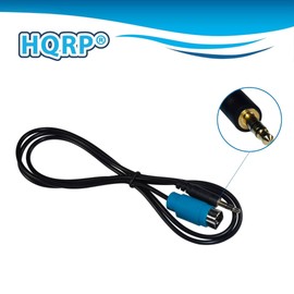 HQRP AUX Input Cable, Audio AUX Input Cable to Mini-Jack 3.5 мм Adapter Compatible with Alpine iDA-X100 / iDA-X200 / iDA-X300