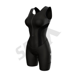 Sparx Women Triathlon Suit Tri Short Racing Cycling Swim Run (XL, Black)