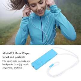 MP3 Player, Lossless Sound Mini Music Player Pocket Walkman for Students Running Travel, Listen To Novels, Support Up to 64GB Memory Card, 180mAh Long Standby(Blue)