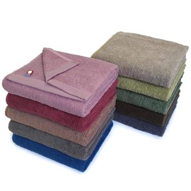 Murakami Towel, Imabari Towel, Commercial Use, Face Towels, Set of 10, M Color, 13.4 x 33.9 inches (34 x 86 cm), For Beauty Salons, 100 Colors, Lightweight, Thin (10 Dark Tones)