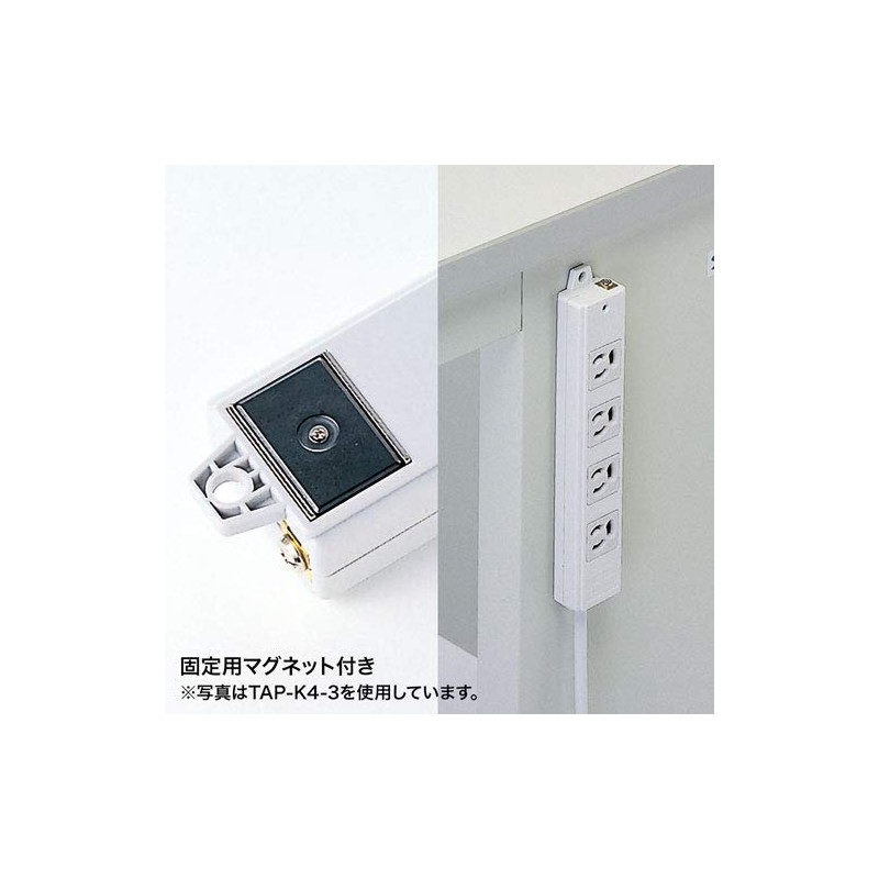 Sanwa Supply TAP-K4-3G Construction Property Tap, 3P, 4 Socks, 9.8
