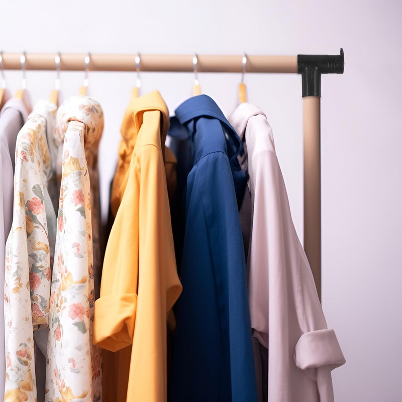 Luxshiny 2Pcs Clothes Rack Right Angle Clothes Drying Rack Connector