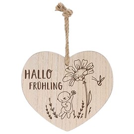 Spruchreif Decorative heart with engraving, heart with saying, shabby chic decoration, country house style, door decoration, spring decoration, spring decoration