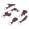 7PCS Cowhide Musical Instrument Keychains Mini Guitar Violin Horn Bass
