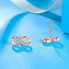 Deelfel Hypoallergenic Metal Earrings, Pink Gold, 8 Letters, Infinity Zirconia,
