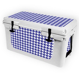 MightySkins (Cooler Not Included) Skin Compatible with RTIC 45 Cooler (2017 Model) - Blue Houndstooth | Protective, Durable, and Unique Vinyl Decal wrap Cover | Easy to Apply | Made in The USA