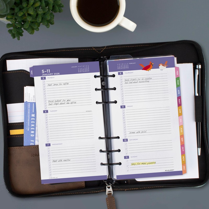 AT-A-GLANCE 2026 Planner Refill, Weekly & Monthly, 3.75" x 6.75",