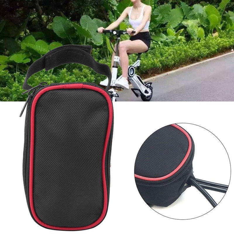 Black Canvas Bike Electric Bicycles Controller Bag Storage Bags Accessory