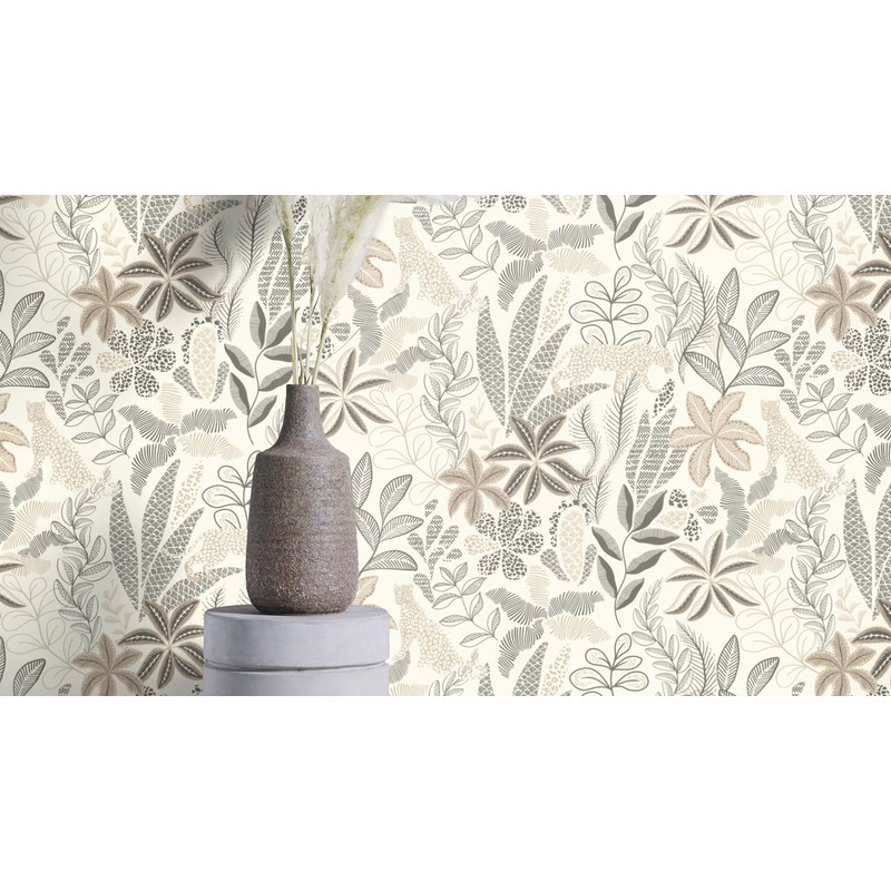 Rasch Alani Neutral Tropical Wallpaper, RH792911