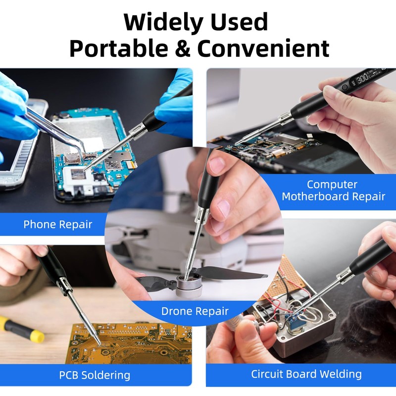 SEQURE S99 Portable Soldering Iron, Max 150W Electric Soldering Iron,