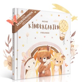 EULENTALER EULENTALER® Das Kita & Kindergarten Freundebuch I Von Erzieherinnen gestaltet I Handgemalte Tiere im Boho-Look I Kinderfreundliche Gestaltung I Meine ersten Freunde für Jungs & Mädchen