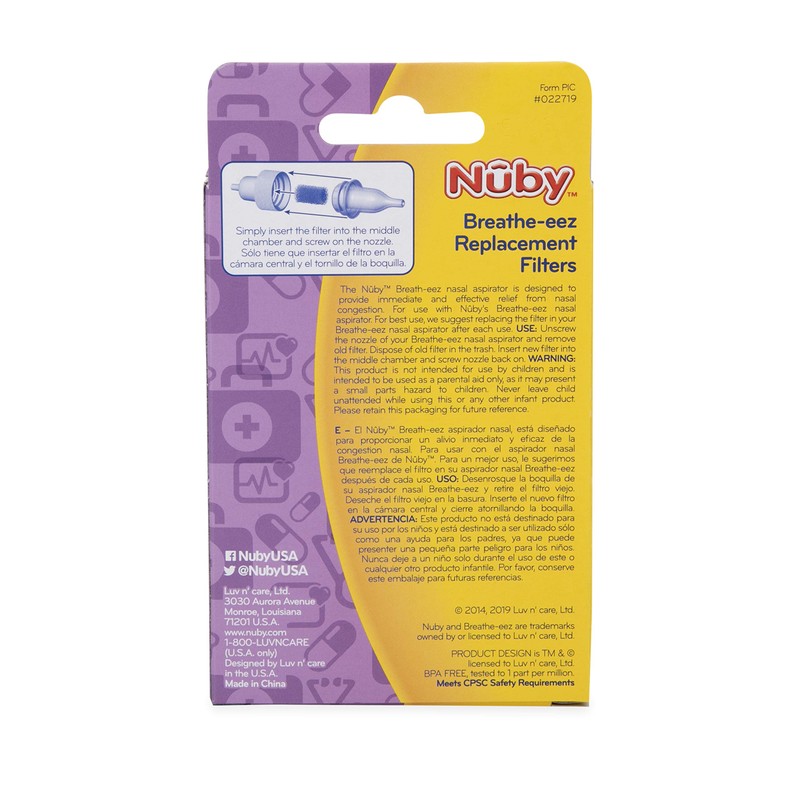 Nuby Breathe-EEZ Replacement Filters, 24 Count