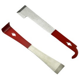 Kasteco 2 Pack Steel Beekeeping Hive Tool Hive Scraper Tool Bee Frame Lifter and Scraper Equipment for Beekeepers, 2 Types