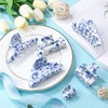 Juinte 6 Pcs Blue and White Chinoiserie Porcelain Hair Claw