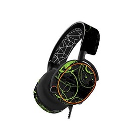 MightySkins Skin Compatible with SteelSeries Arctis 5 Gaming Headset - Green Distortion | Protective, Durable, and Unique Vinyl wrap Cover | Easy to Apply, Remove, and Change Styles | Made in The USA