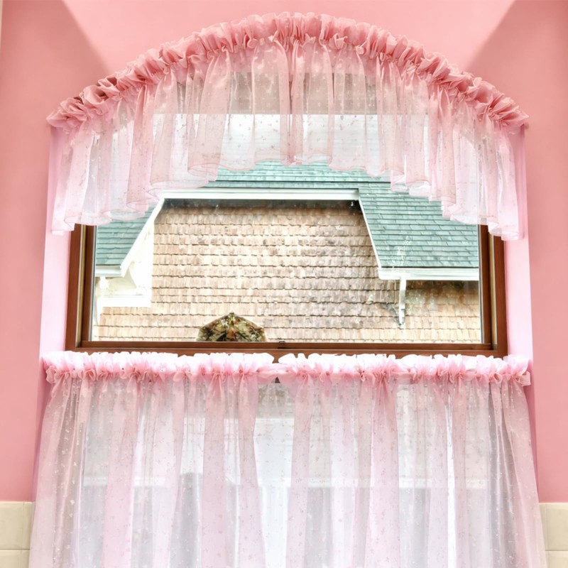Geelin Arched Curtain Rod for Curved Windows, Extends from 24"