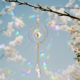 Colorich Sun Catcher Crystal, Sun Catcher Wind Chime, Light Catcher Crystal, Wind Chimes for Outdoor Hanging, Suncatcher Crystals for Hanging Windows, Home, Garden, Wind Chime, Garden Car