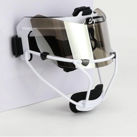 DUTYBOD Softball Face Mask Lightweight and Comfortable with Wide Field Vision fit All Ages - Durable and Safety Softball Face Mask Sets (White-Silver)