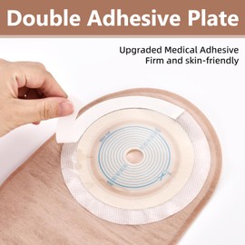 Rainlotus 20 PCS Colostomy Bags Ostomy Supplies- Rainlotus One Piece Ostomy Bag 15mm-60mm Cut-to-Fit Drainable Pouches with Clamp Closure for Ileostomy Stoma Care8 Clamps Included